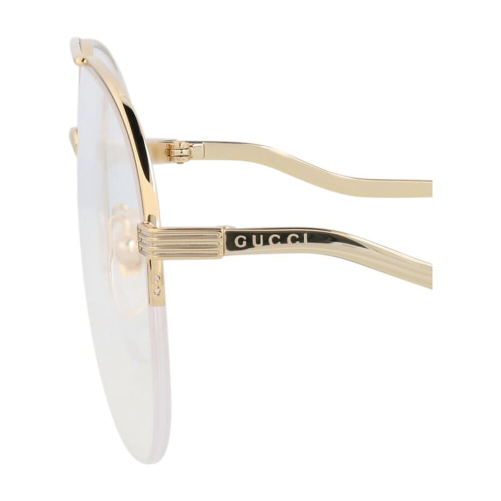 Gucci Aviator-Frame Metal Optical Frames Gold Womens - Picture 4 of 6